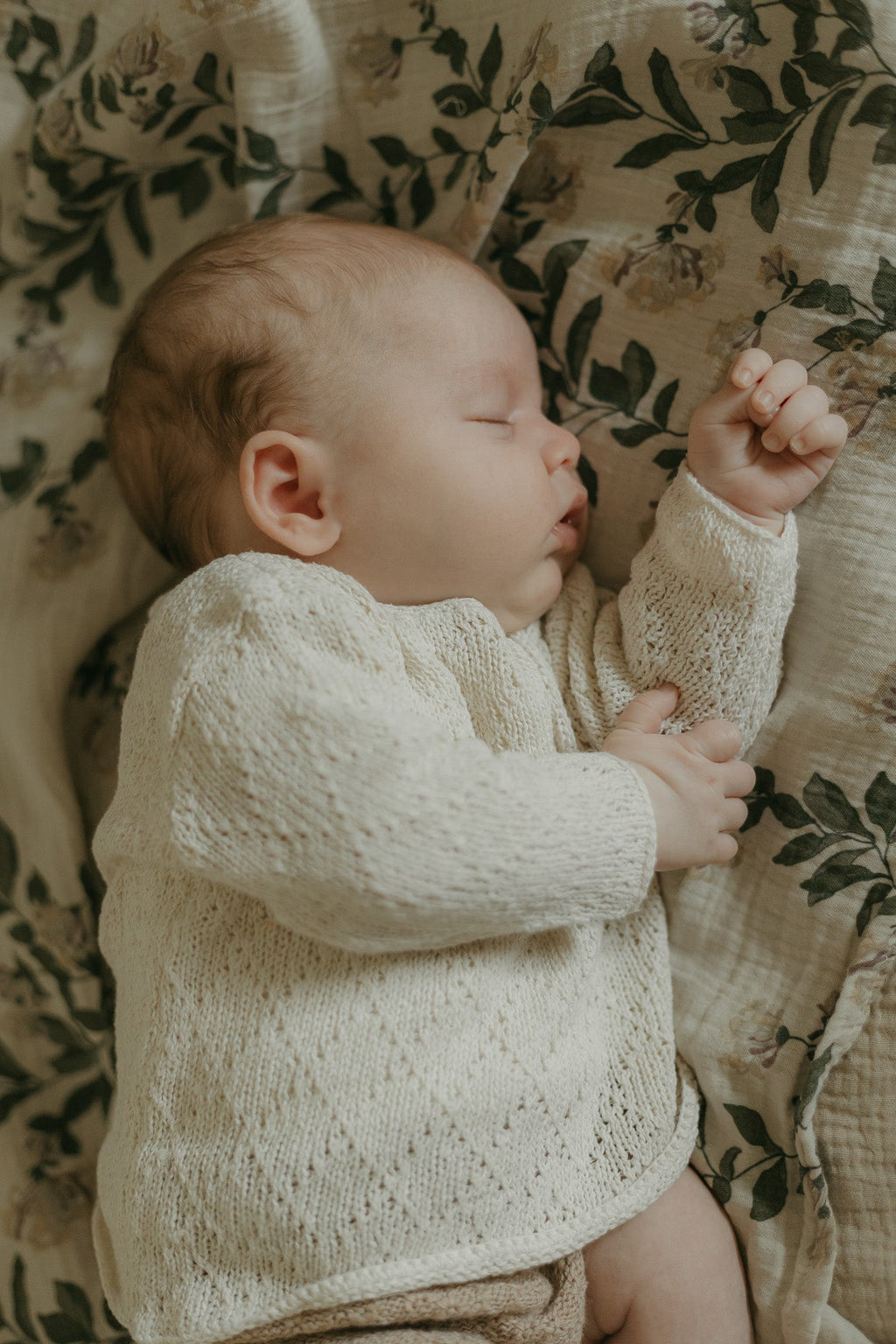 Diamond knit baby jumper