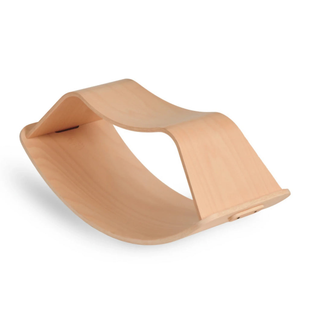 wooden rocking stool for kids by curve lab montessori open ended play