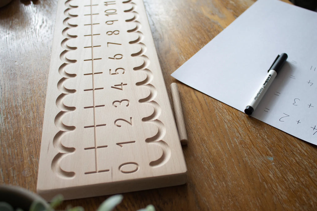 wooden number lines for kids, EYFS, Montessori. wooden toys for kids