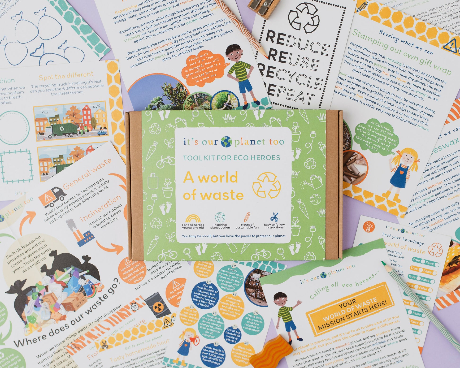 Sustainable Montessori toy: A WORLD OF WASTE - Children’s eco activity kit (Age 5+) | KIDDYKIND
