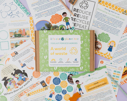 Sustainable Montessori toy: A WORLD OF WASTE - Children’s eco activity kit (Age 5+) | KIDDYKIND