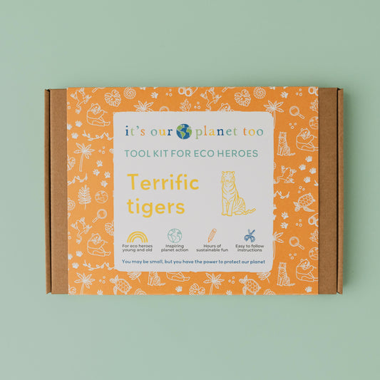 TERRIFIC TIGERS - Children’s eco activity kit (Age 5+) | open-ended wooden toy for kids UK