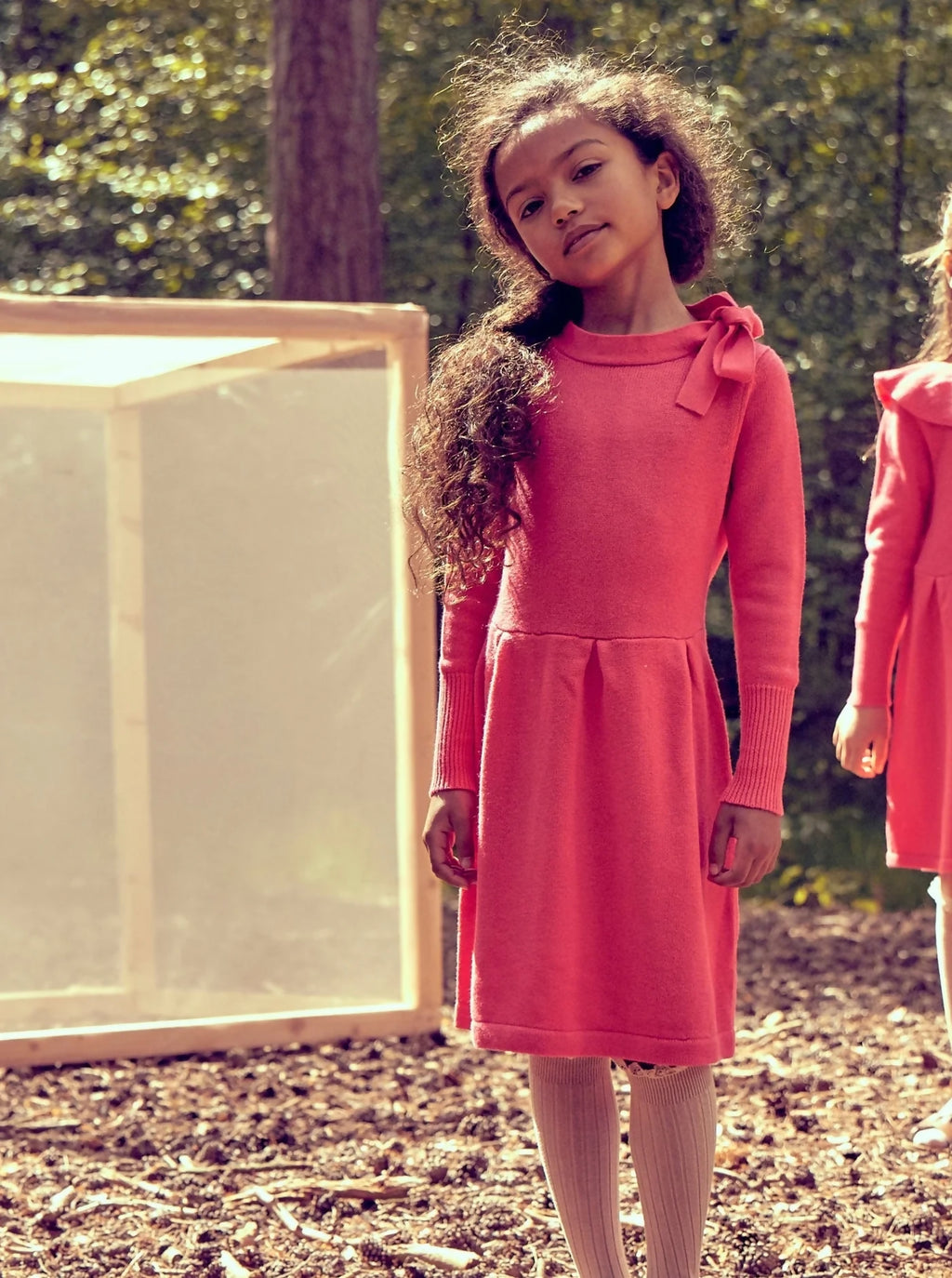 Ribbon Neck Dress - Cashmere & Organic Cotton