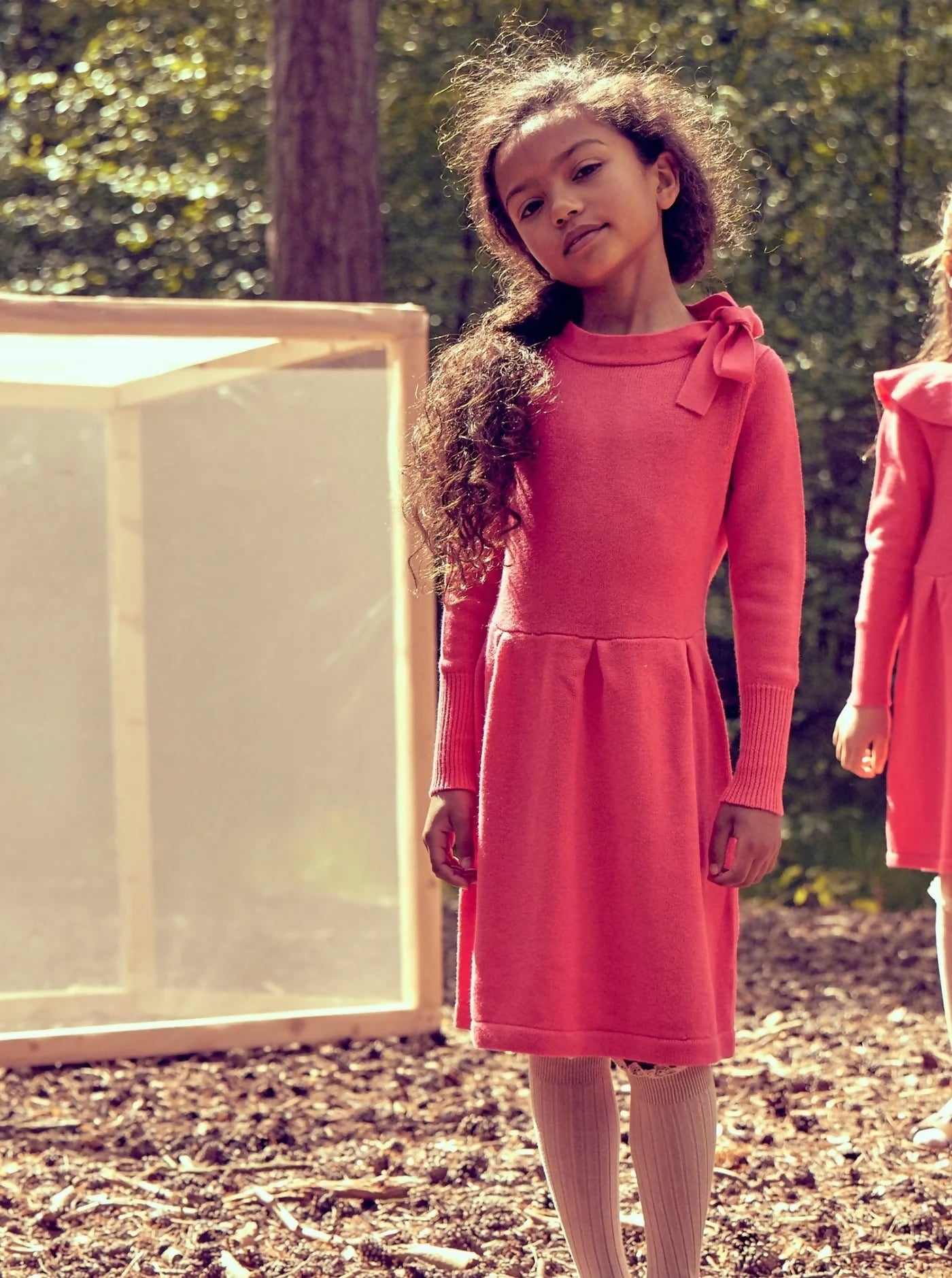 Ribbon Neck Dress - Cashmere & Organic Cotton