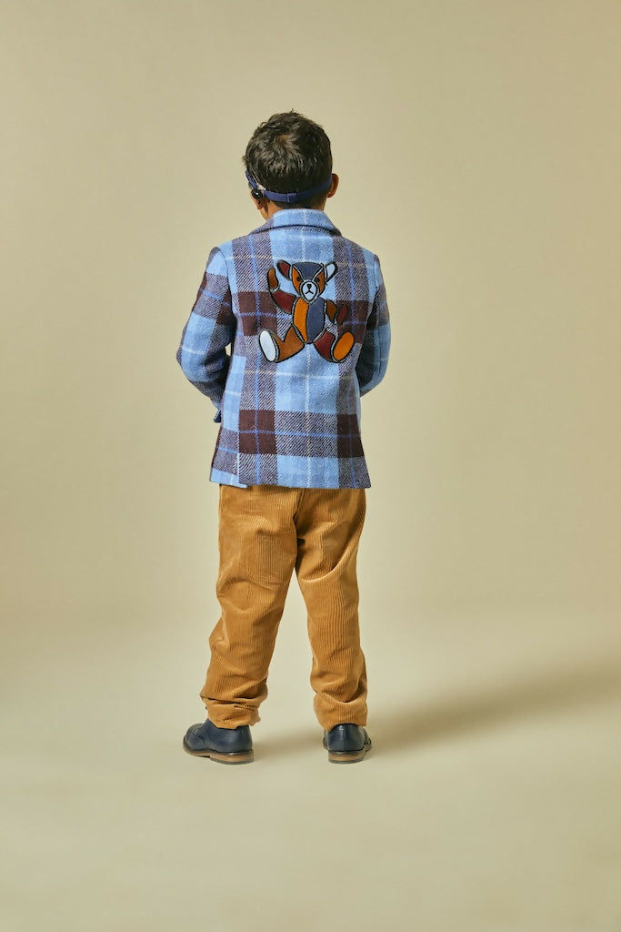 Best Bear Tweed Blazer in Blue two 