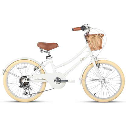 Glerc Missy 20 inch 6-speed beach cruiser kids bike with wicker basket, view 11