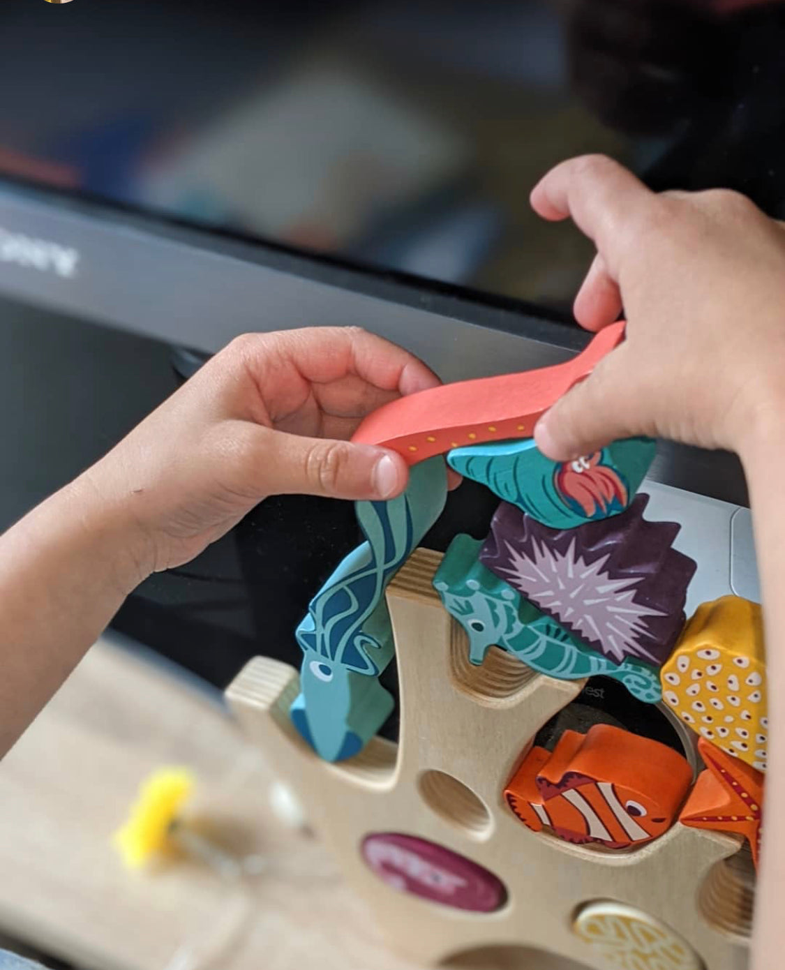Sustainable Montessori toy: Stacking Coral Reef | KIDDYKIND