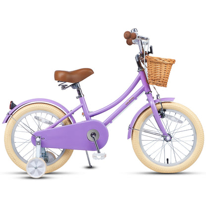 Glerc Little Molly 16 inch kids bike with stabilisers, wicker basket and mudguards, view 21