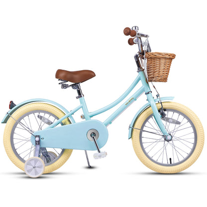 Glerc Little Molly 16 inch kids bike with stabilisers, wicker basket and mudguards, view 6