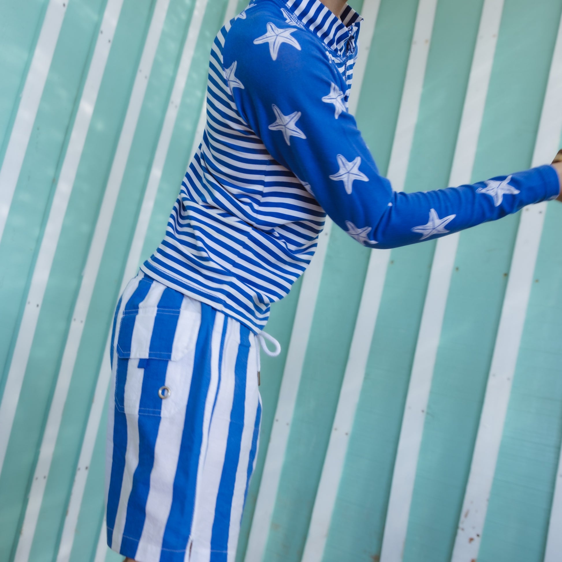 Kids' Swimming Trunks - Blue Stripe by Pure Earth Collection, vetted by KIDDYKIND