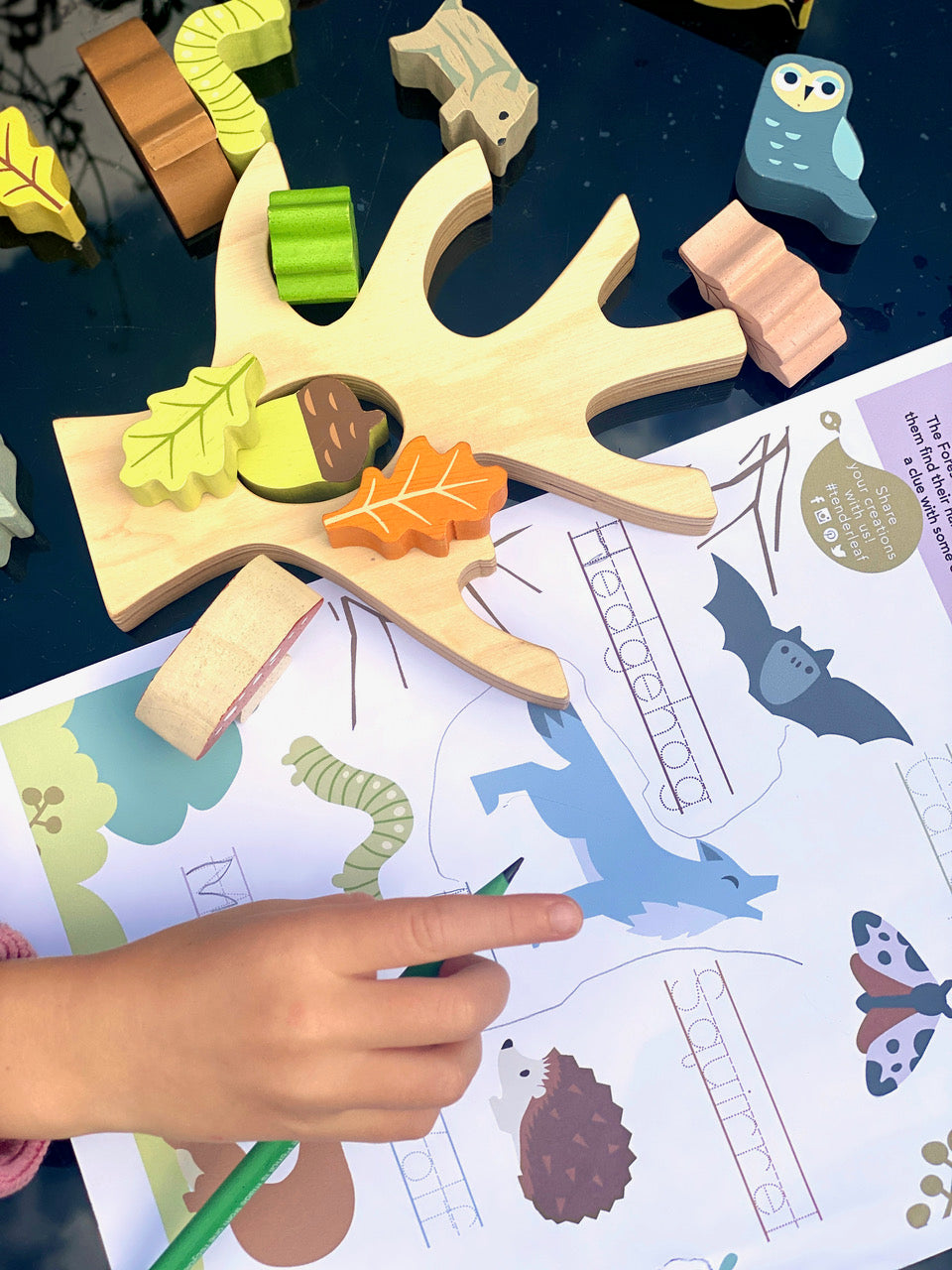 Stacking Forest | natural wooden toy for toddlers UK