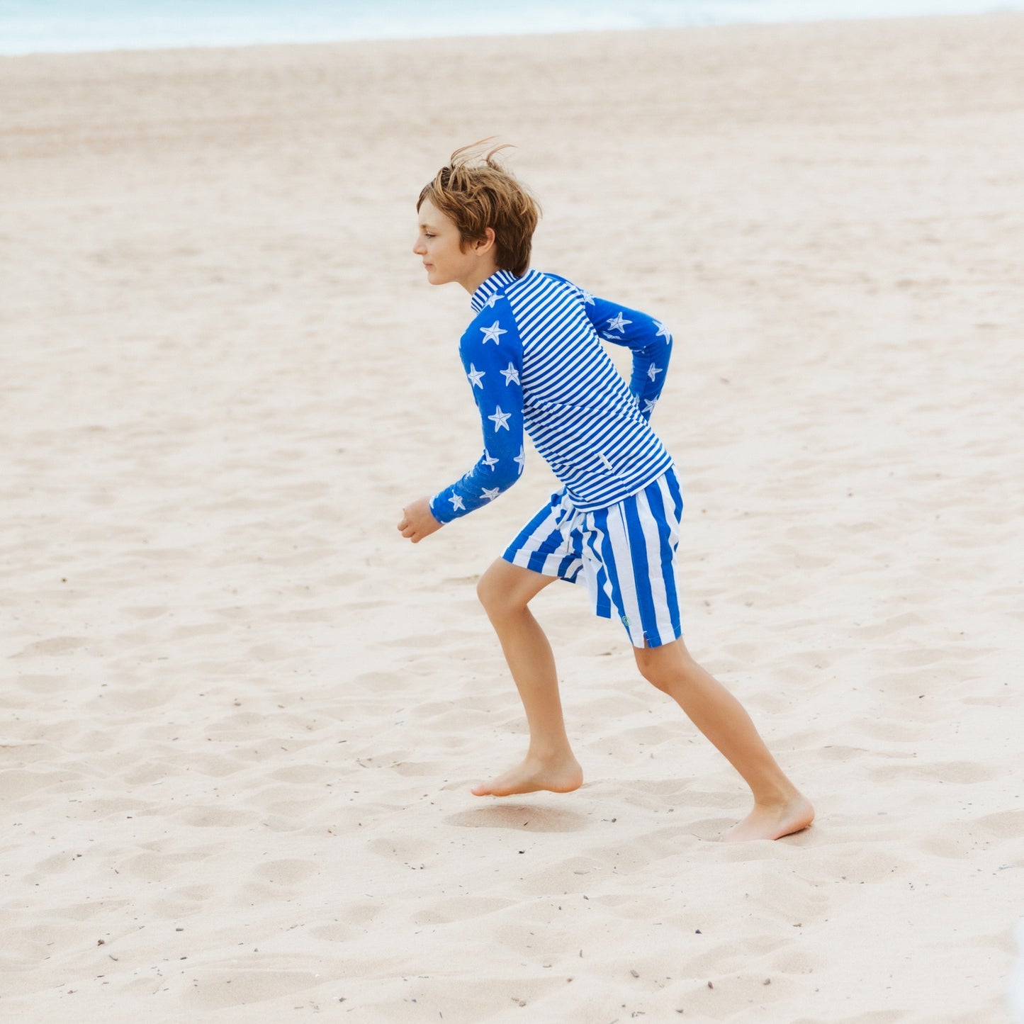 Kids' Swimming Trunks - Blue Stripe by Pure Earth Collection, vetted by KIDDYKIND
