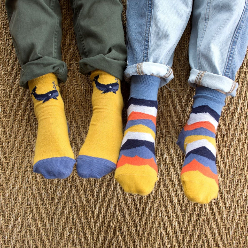 3 Pack Ocean Kids Sustainable Cotton Fashion Socks for Boys and Girls