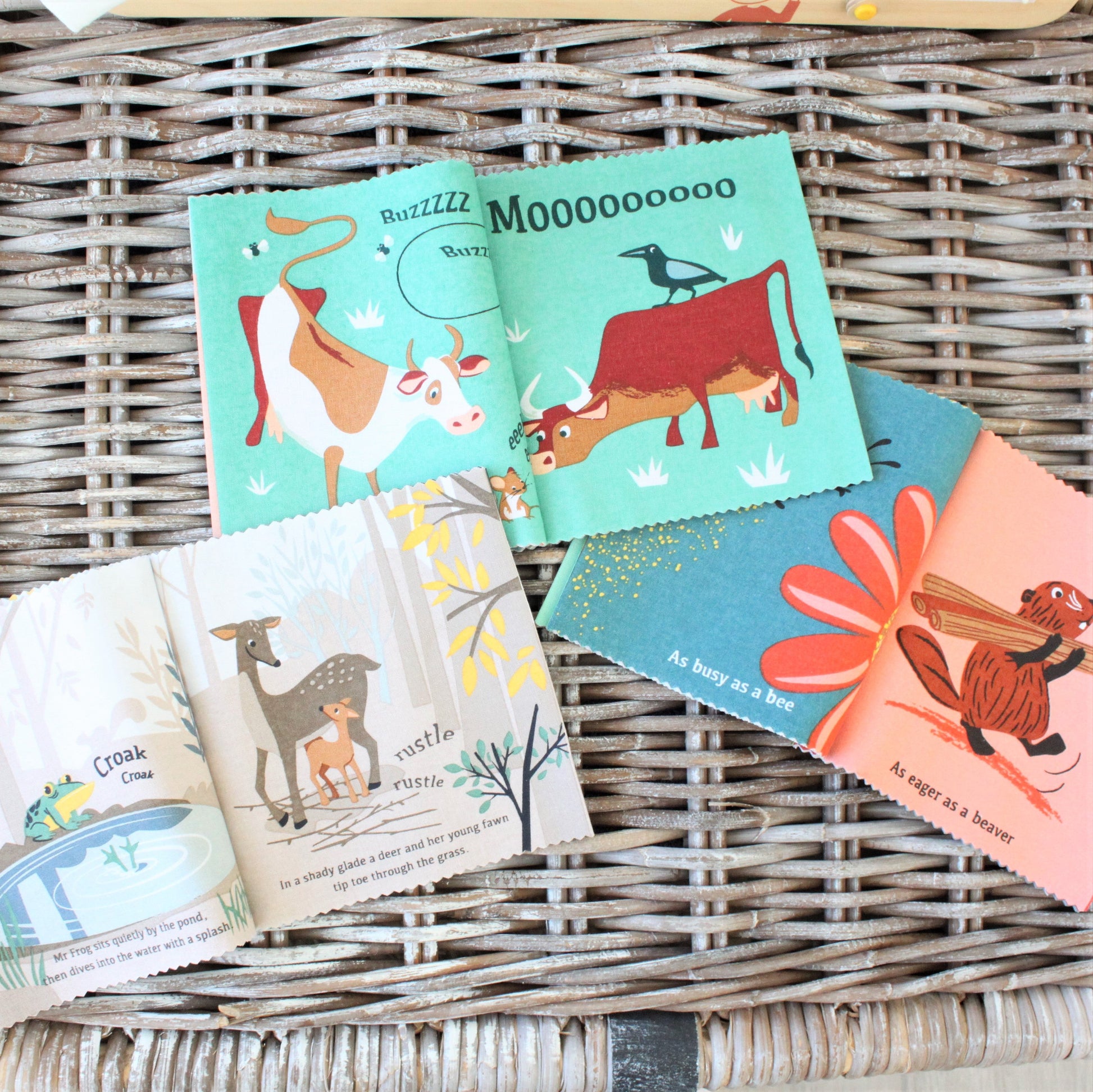 Sustainable Montessori toy: The Woodland Hush Rag Book | KIDDYKIND