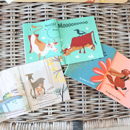Sustainable Montessori toy: The Woodland Hush Rag Book | KIDDYKIND