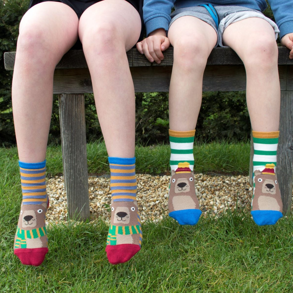 3pk Kids Cotton Woodland Ankle Socks