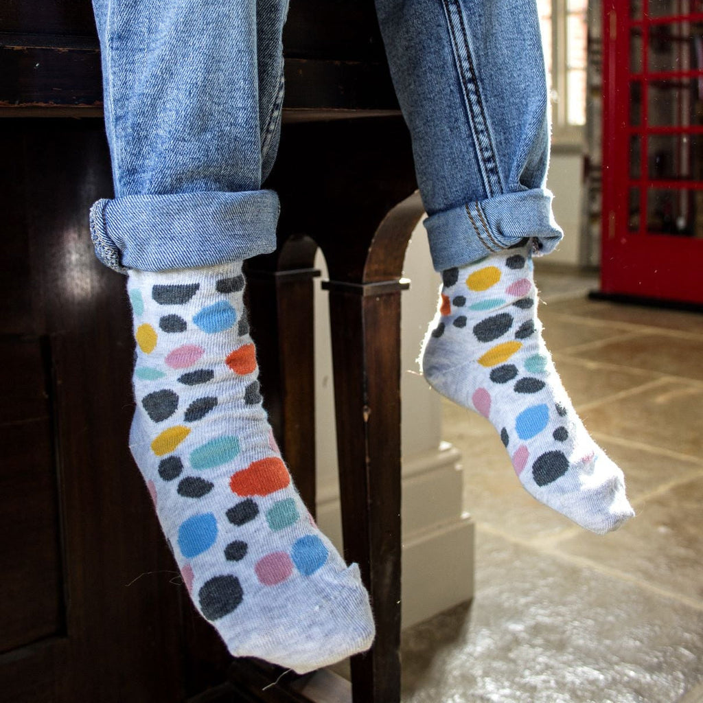3 Pack Spots Kids Sustainable Cotton Fashion Ankle Socks for Boys and Girls
