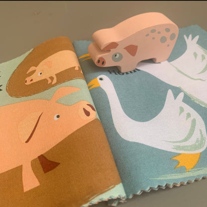 The Noisy Farmyard Rag Book | sustainable organic baby UK