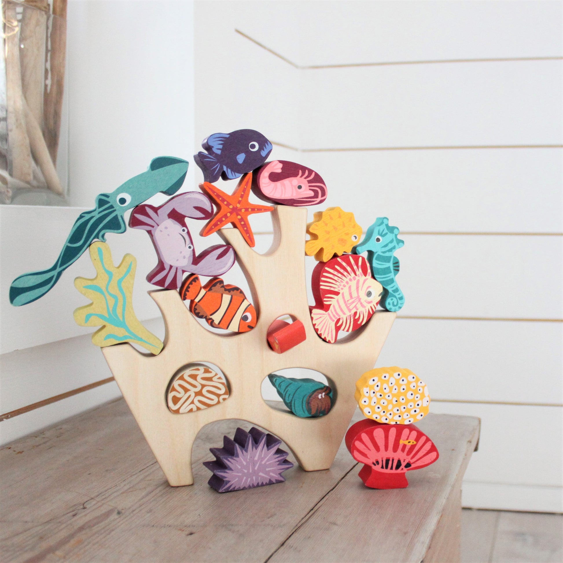 Sustainable Montessori toy: Stacking Coral Reef | KIDDYKIND