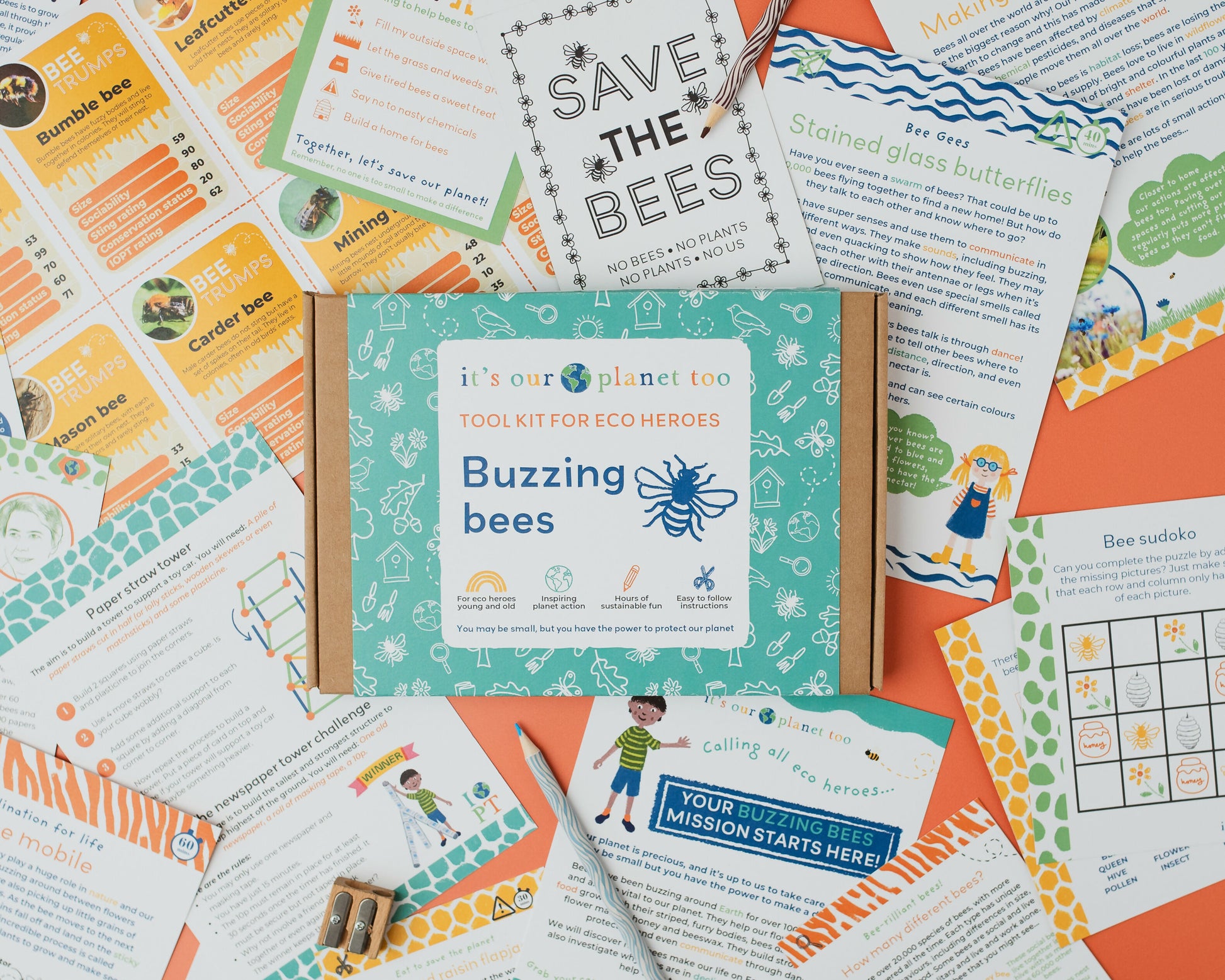 Sustainable Montessori toy: BUZZING BEES - Children’s eco activity kit (Age 5+) | KIDDYKIND