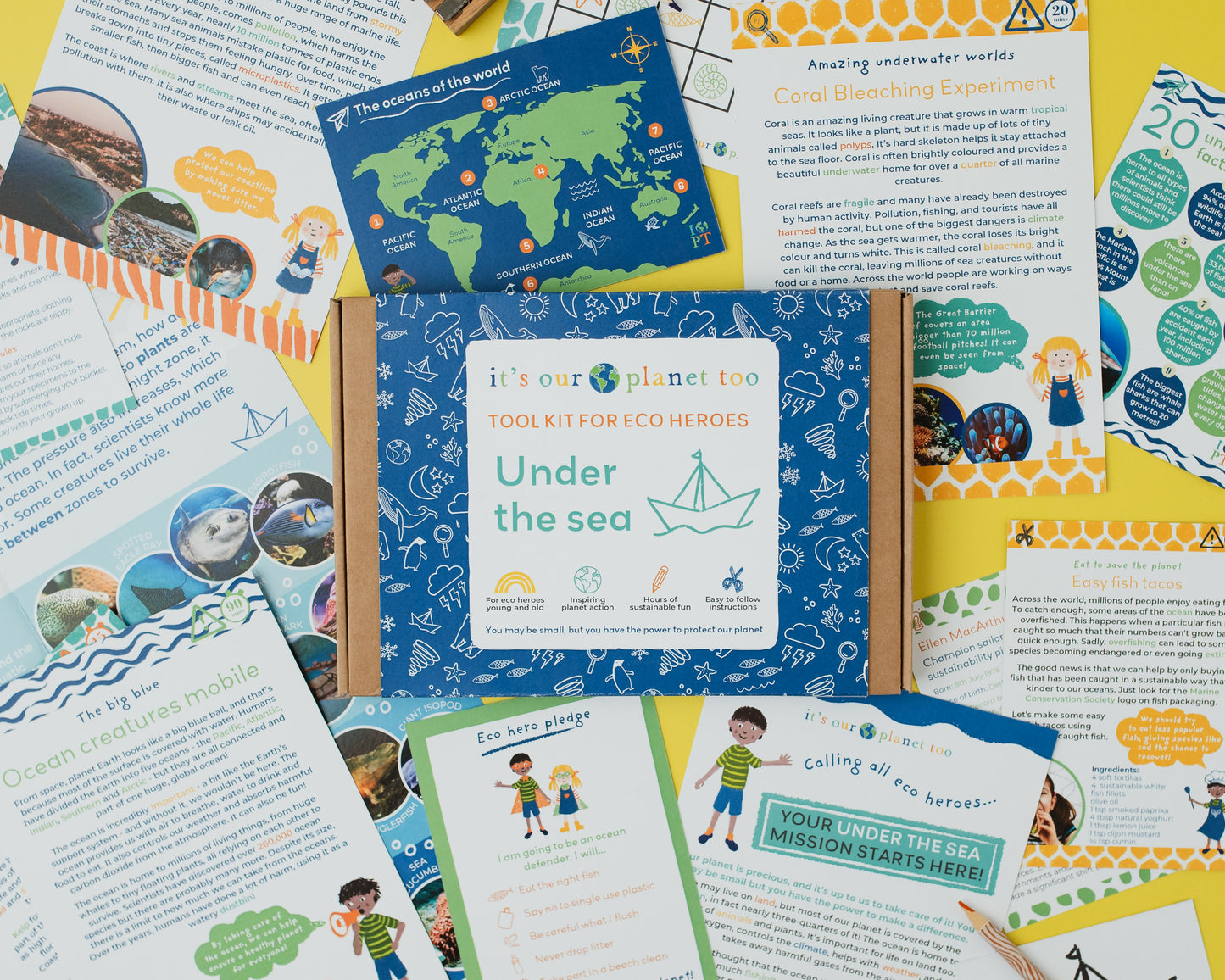 Sustainable Montessori toy: UNDER THE SEA - Children’s eco activity kit (Age 5+) | KIDDYKIND