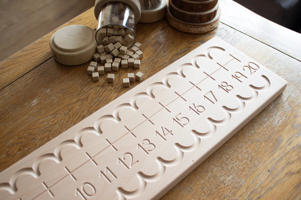 wooden number lines for kids, EYFS, Montessori. wooden toys for kids