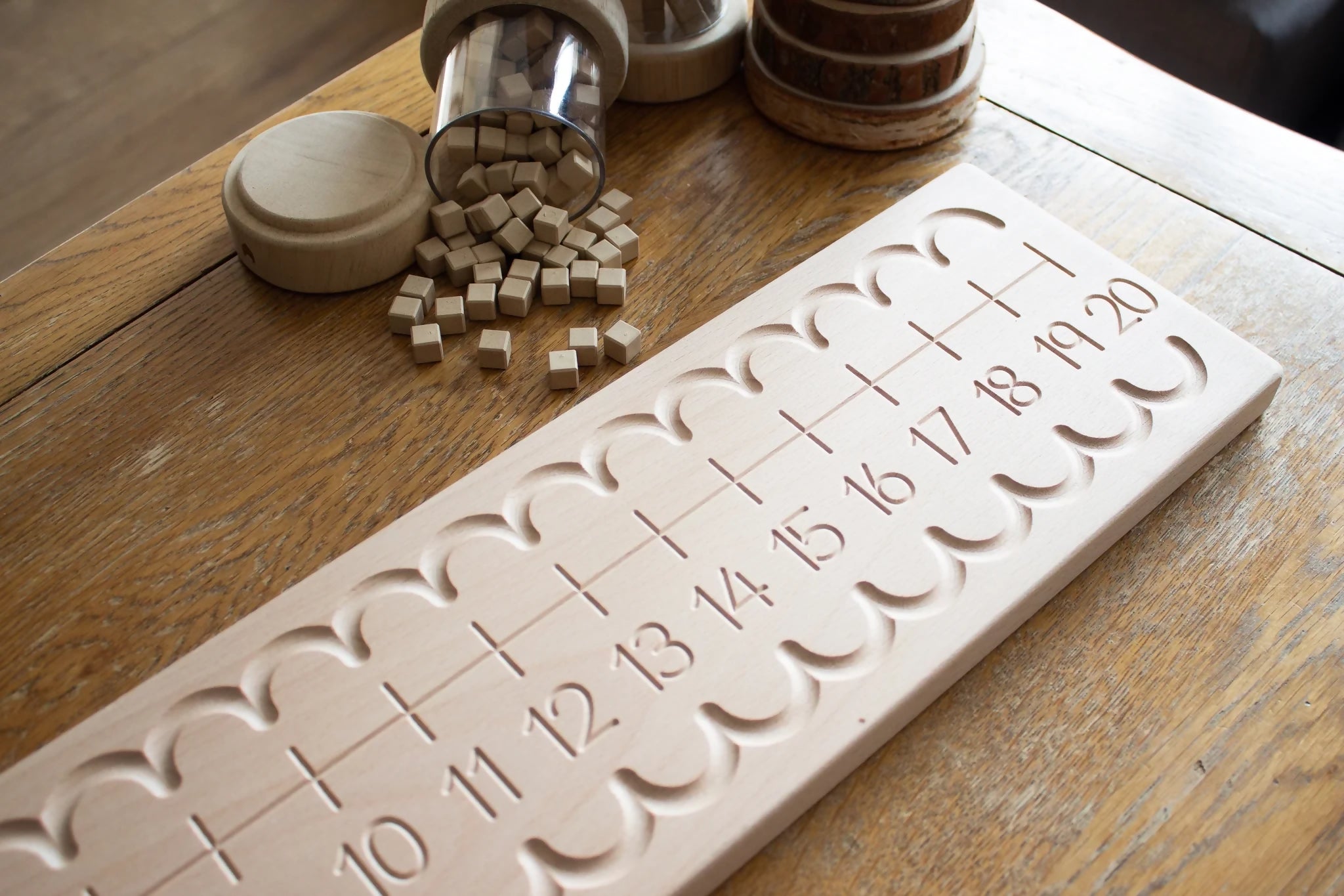 wooden number lines for kids, EYFS, Montessori. wooden toys for kids