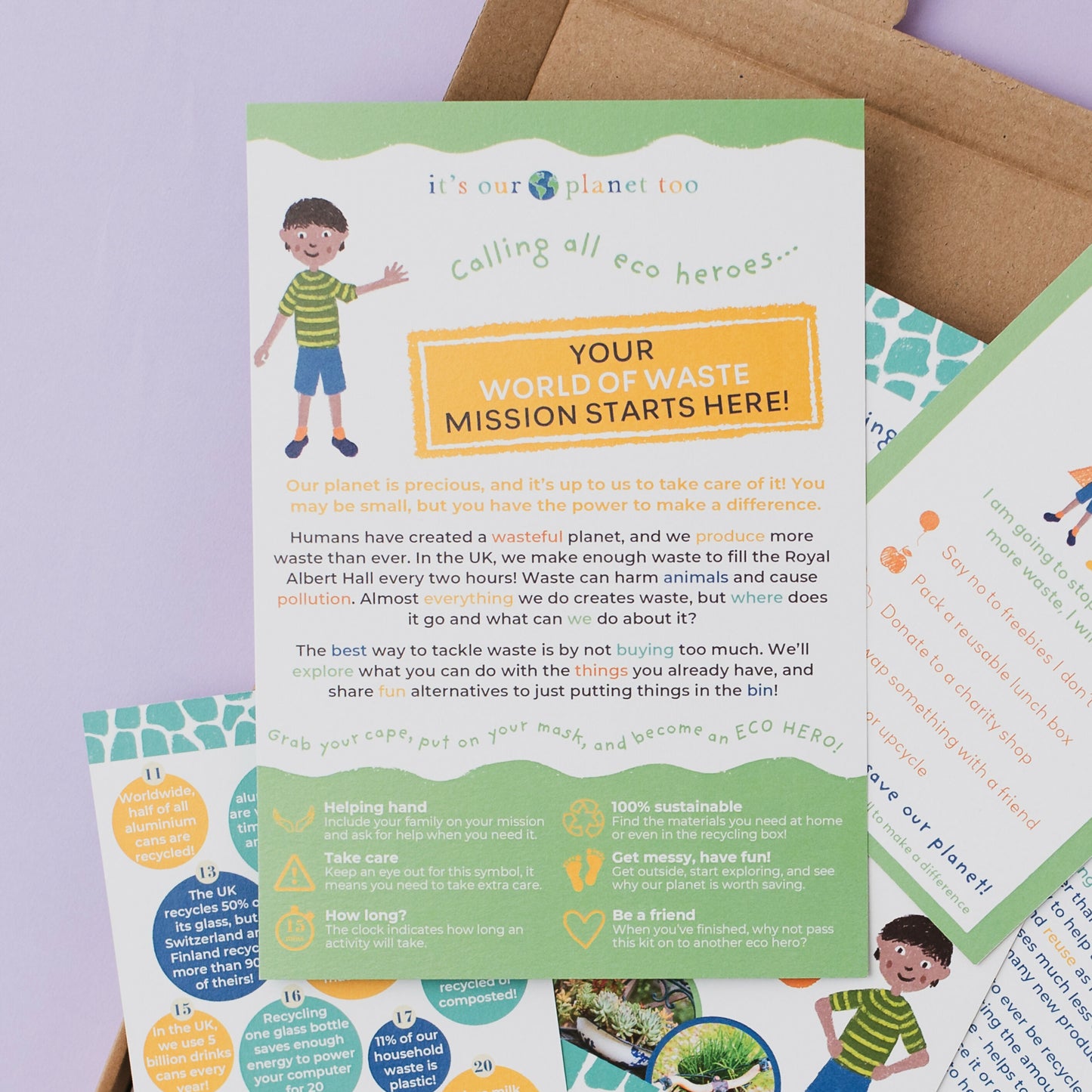 Sustainable Montessori toy: A WORLD OF WASTE - Children’s eco activity kit (Age 5+) | KIDDYKIND