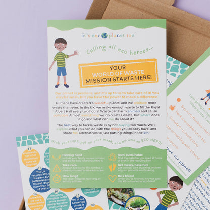 Sustainable Montessori toy: A WORLD OF WASTE - Children’s eco activity kit (Age 5+) | KIDDYKIND