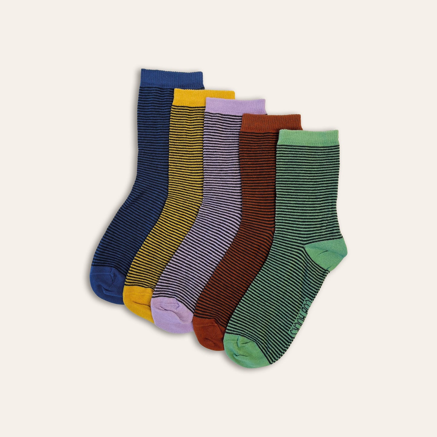 5pk Kids Cotton Stripe Ankle Socks