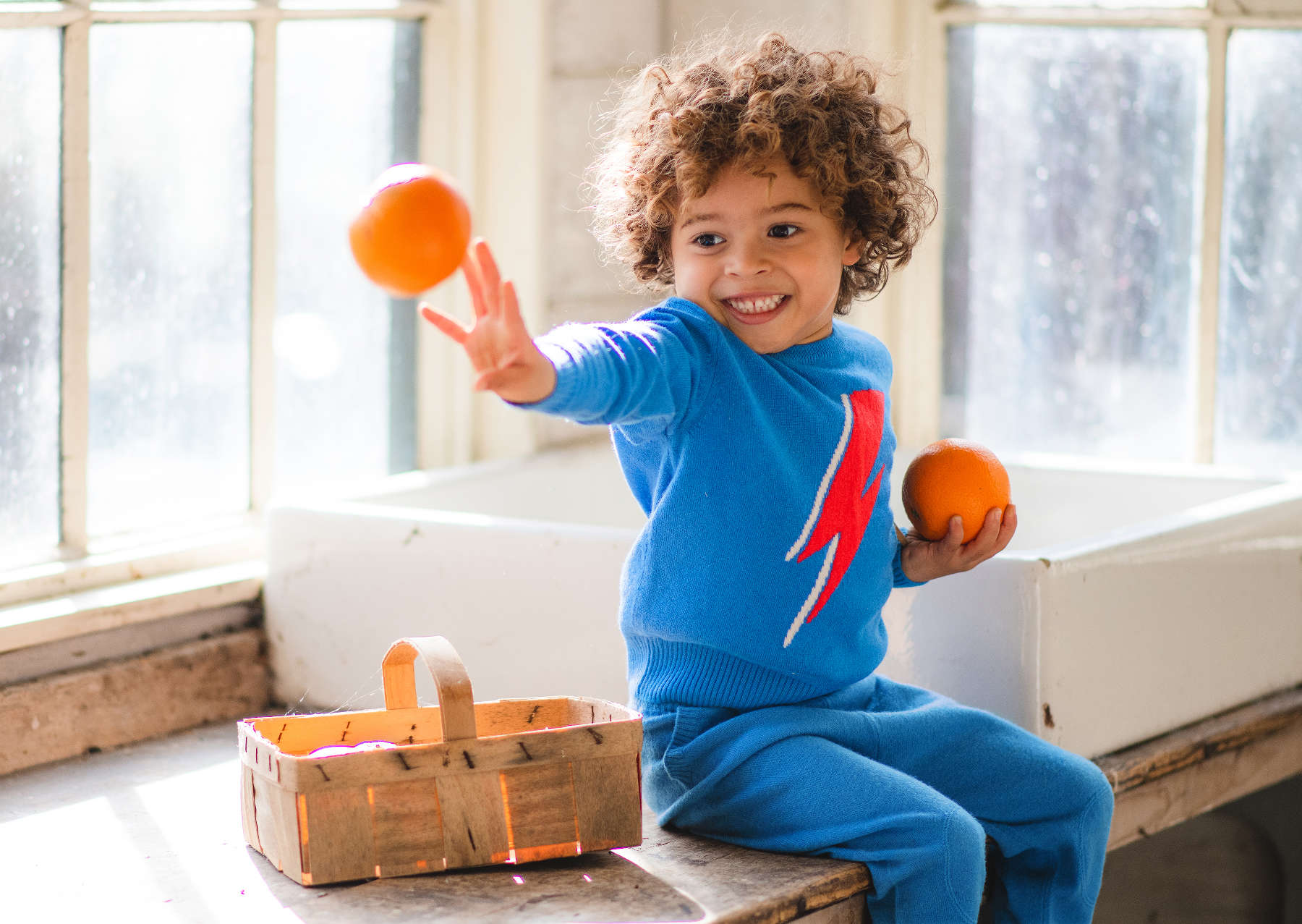 MIKA & MILO Lightning Jumper | 100% cashmere - - organic cotton cashmere