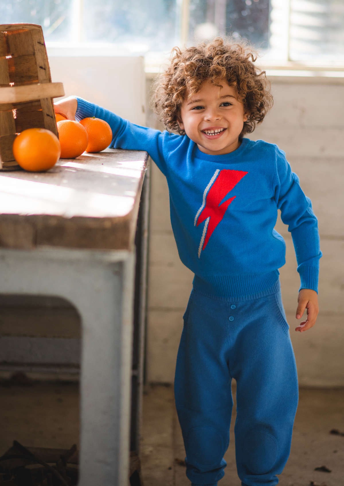 MIKA & MILO Lightning Jumper | 100% cashmere - - organic cotton cashmere