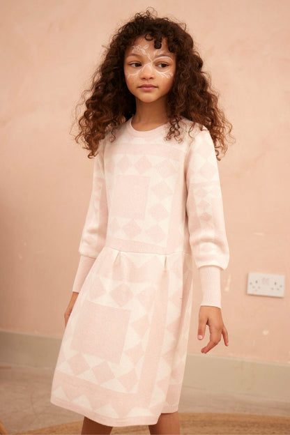Aztec Dress | Blush by MIKA & MILO, organic cotton, vetted by KIDDYKIND