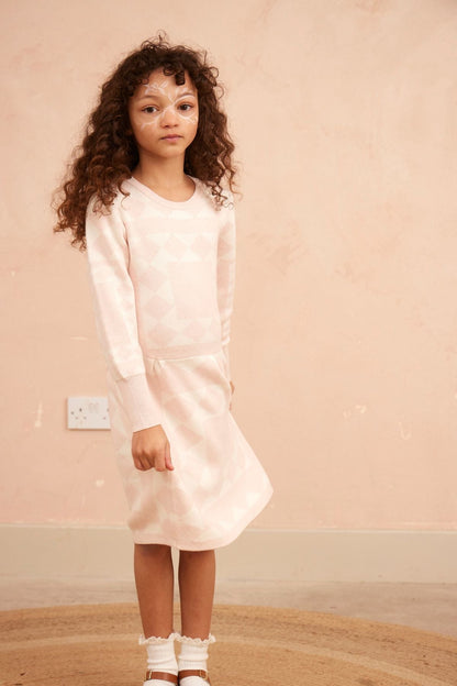 Aztec Dress | Blush by MIKA & MILO, organic cotton, vetted by KIDDYKIND