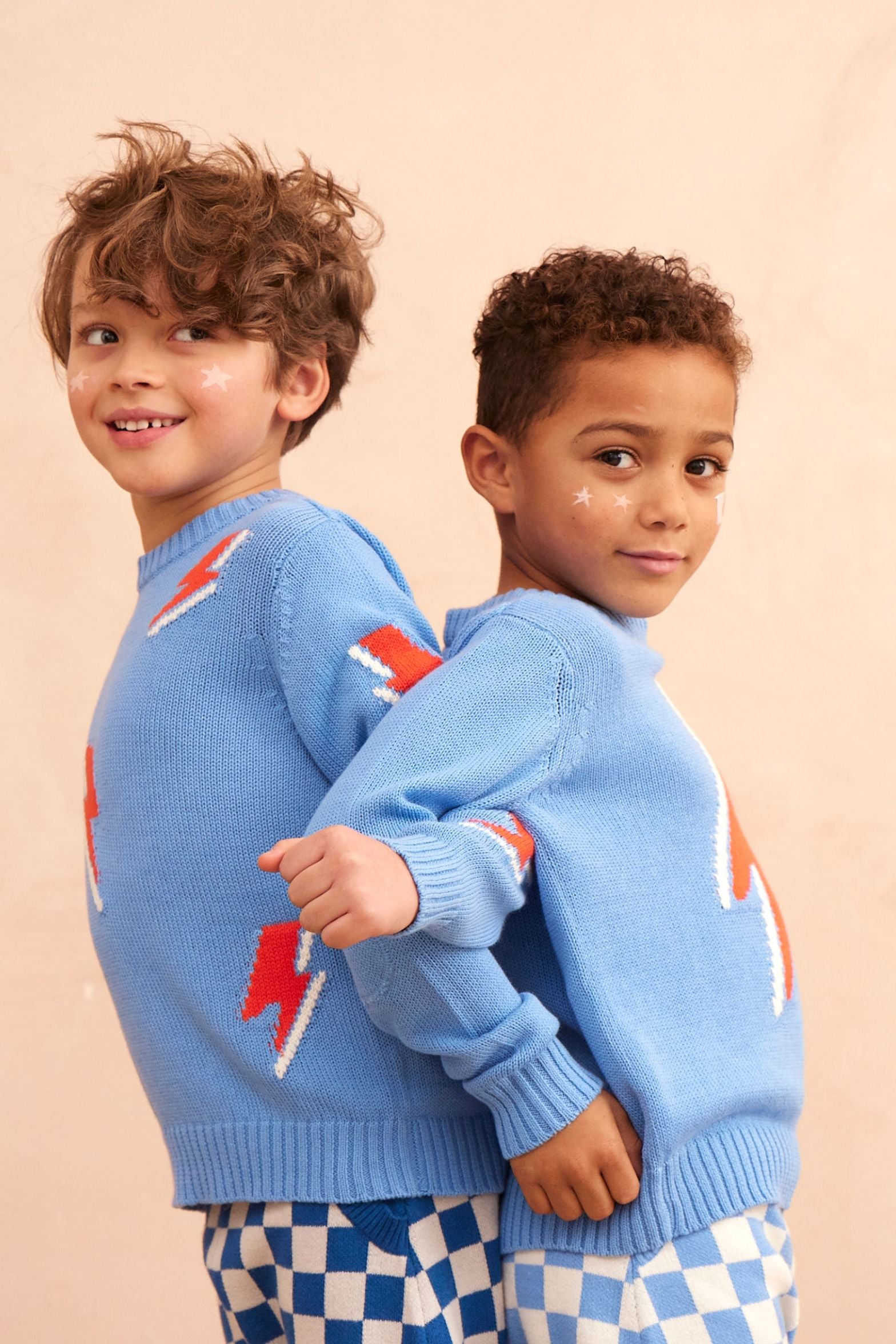 MIKA & MILO Bolt Storm Jumper | Azure - - organic cotton cashmere