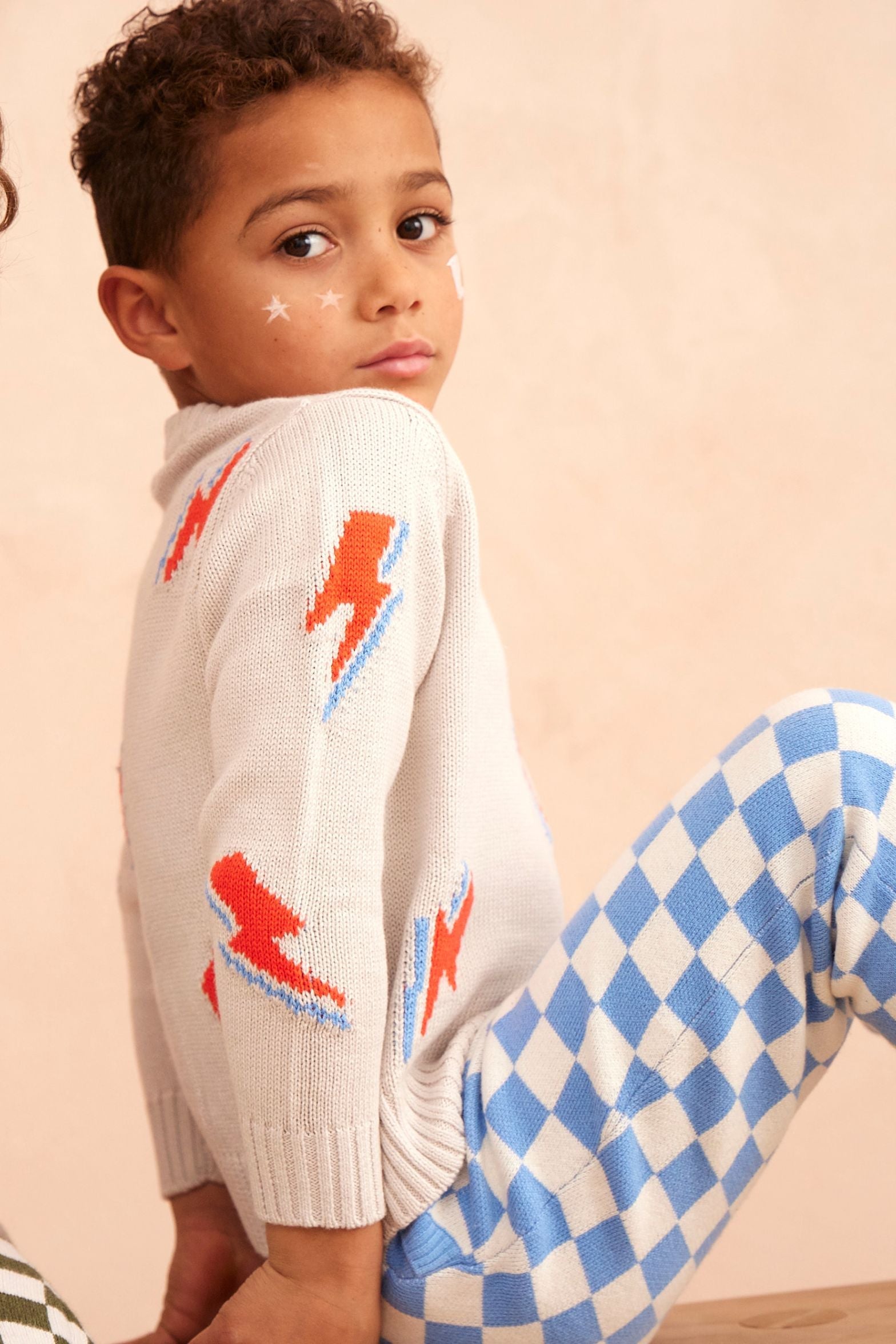 Bolt Storm Jumper | Chalk by MIKA & MILO, organic cotton, vetted by KIDDYKIND