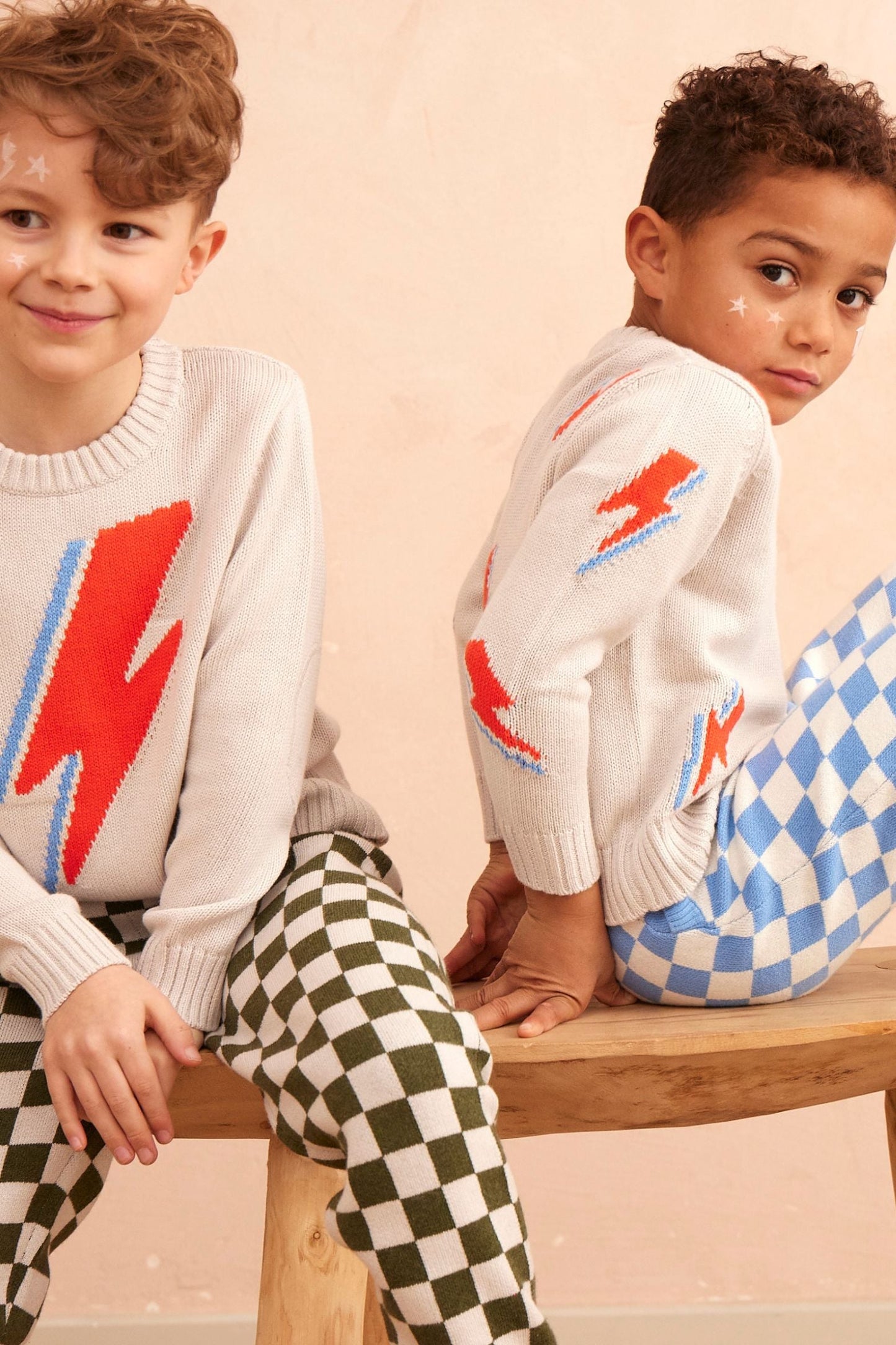 Bolt Storm Jumper | Chalk by MIKA & MILO, organic cotton, vetted by KIDDYKIND