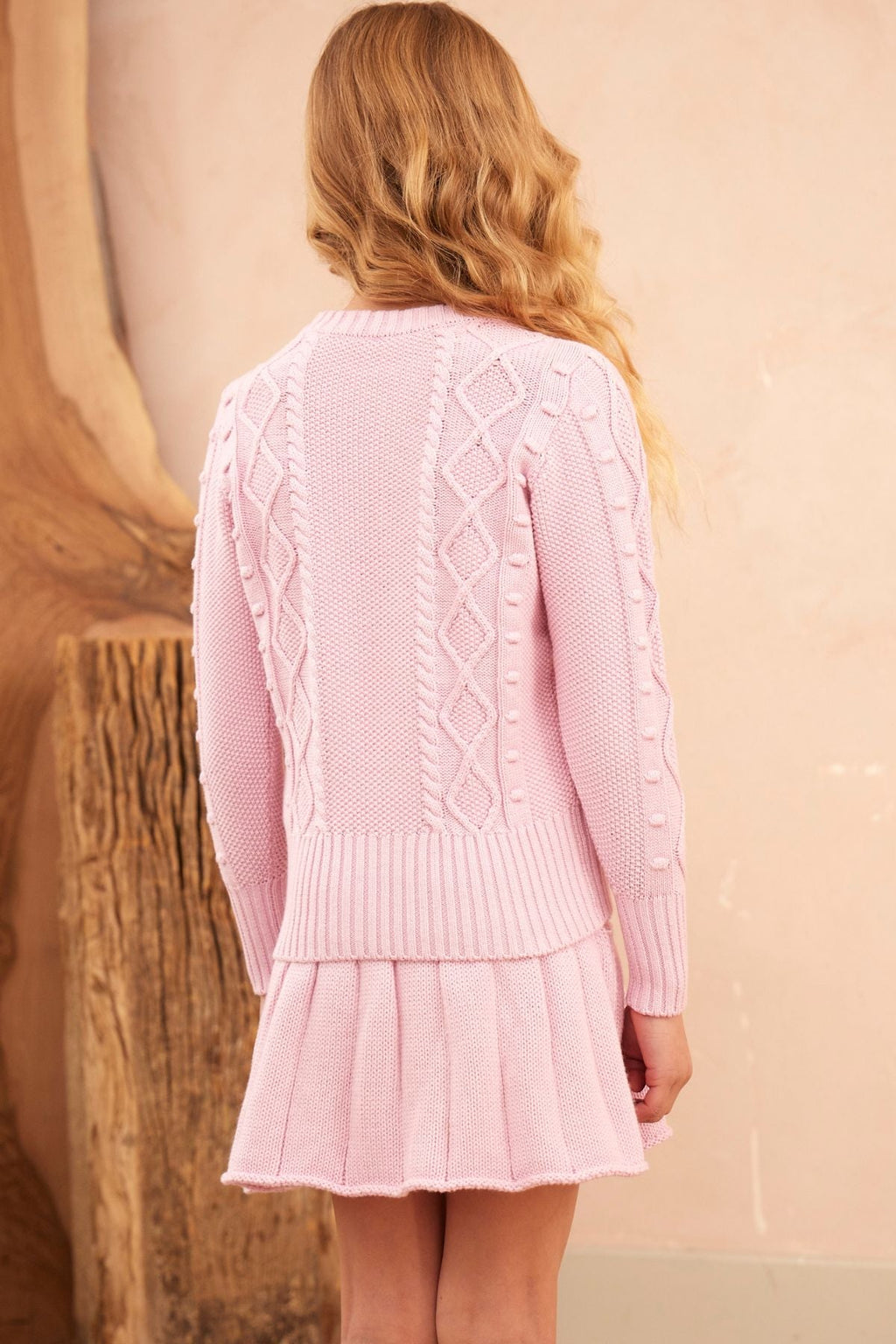 Cable Popcorn Jumper | Bubble Gum