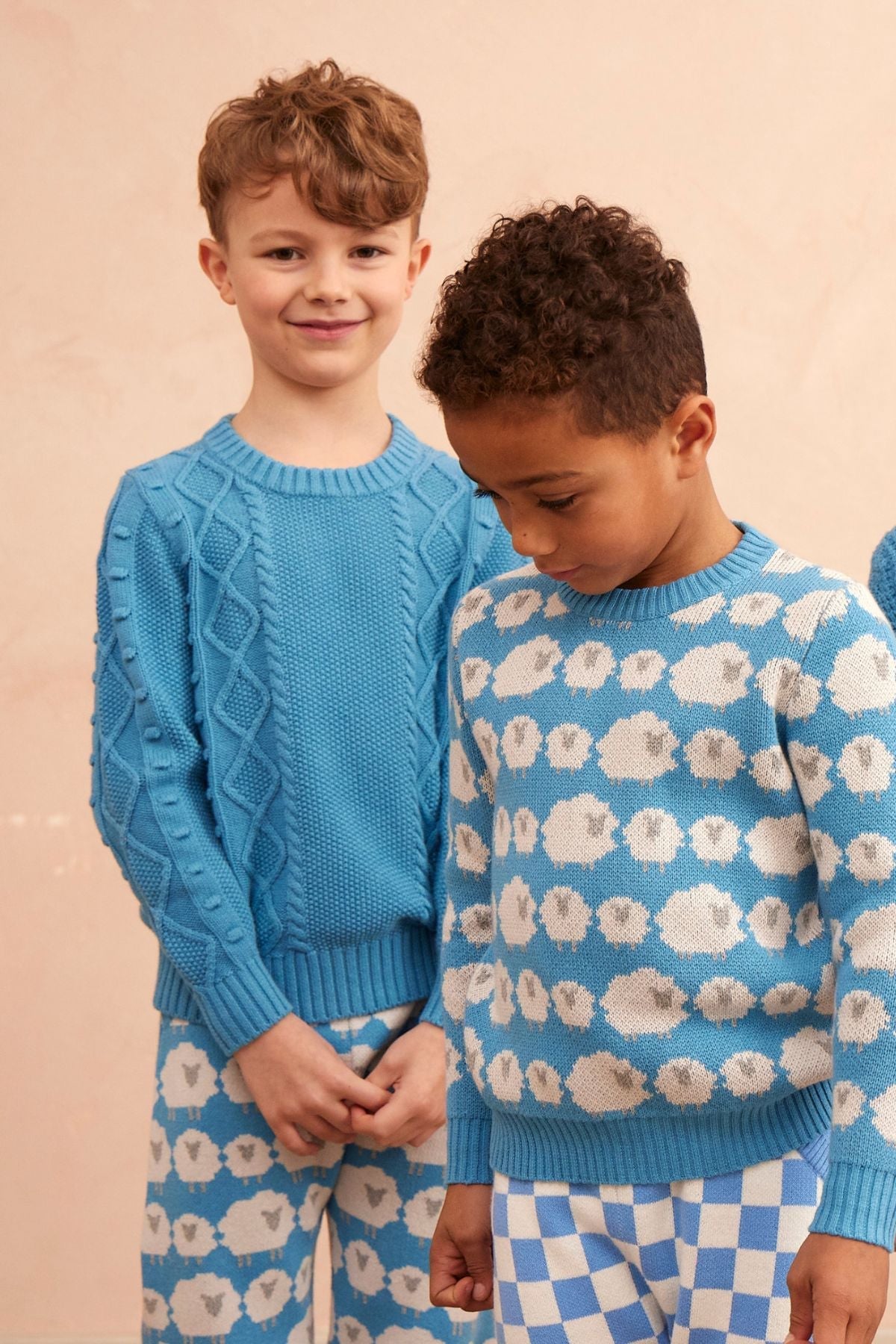 Cable Popcorn Jumper | Iceland Blue