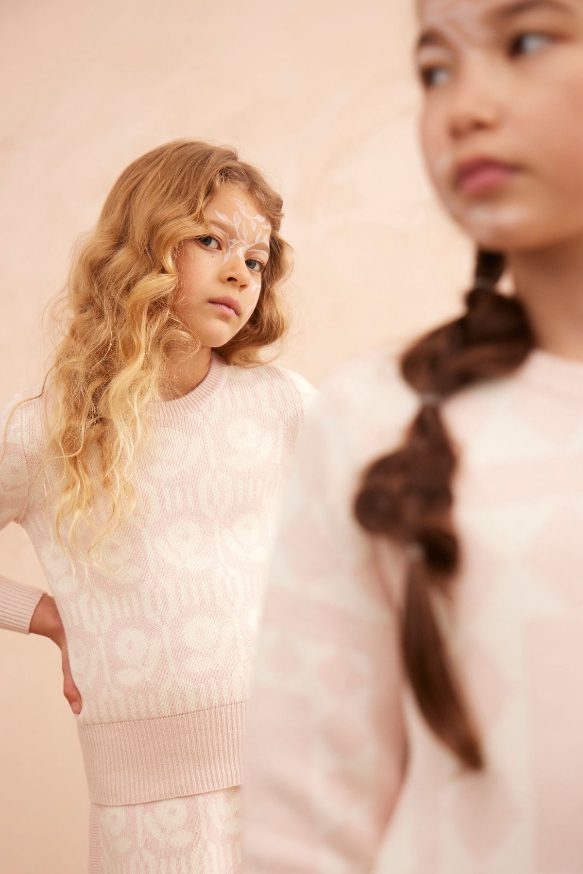 MIKA & MILO Flower Power Jumper | Blush - - organic cotton cashmere