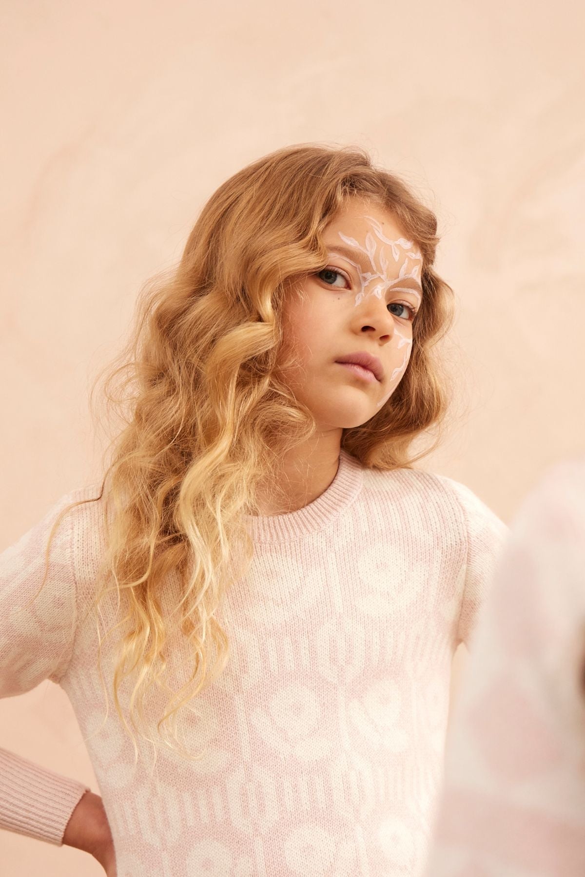 MIKA & MILO Flower Power Jumper | Blush - - organic cotton cashmere