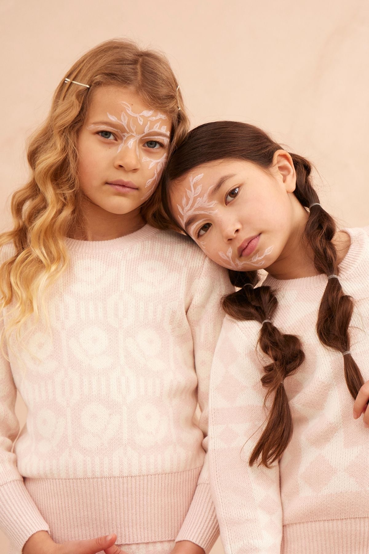 MIKA & MILO Flower Power Jumper | Blush - - organic cotton cashmere