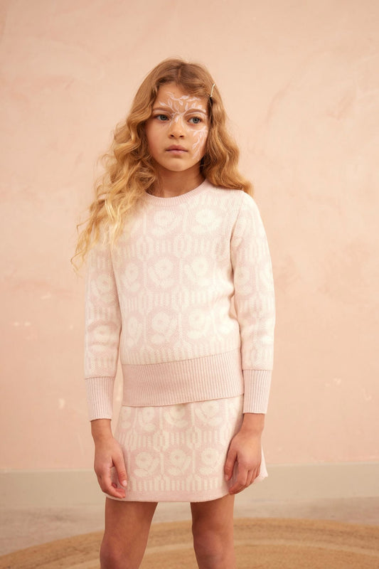 Flower Power Pencil Skirt | Blush