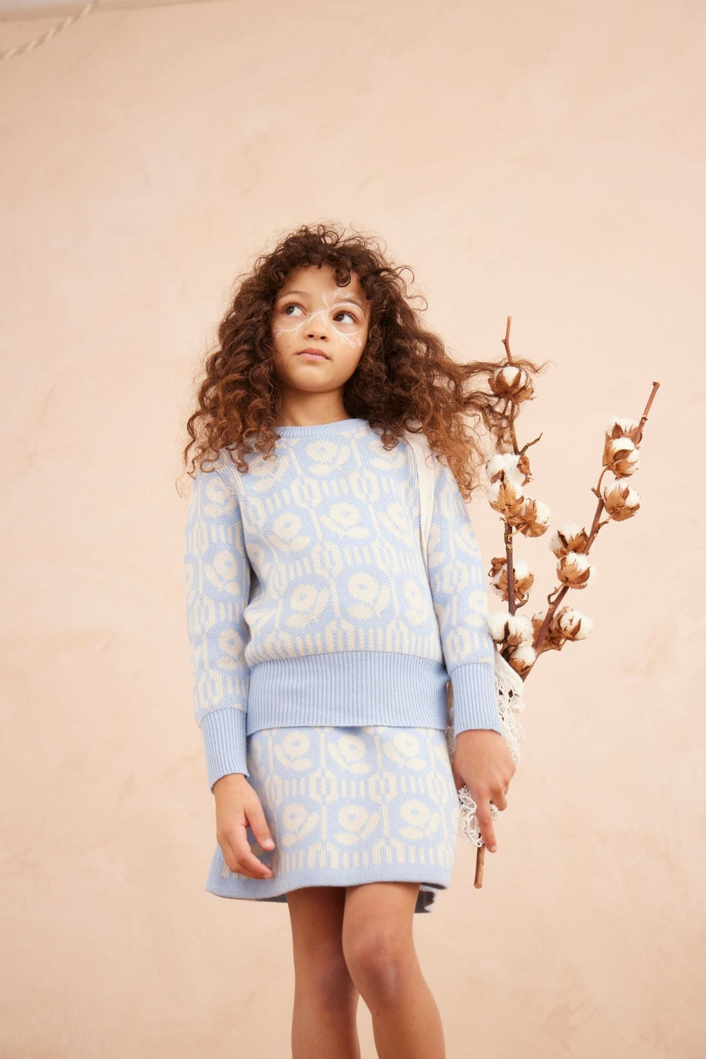 Flower Power Pencil Skirt | Sky