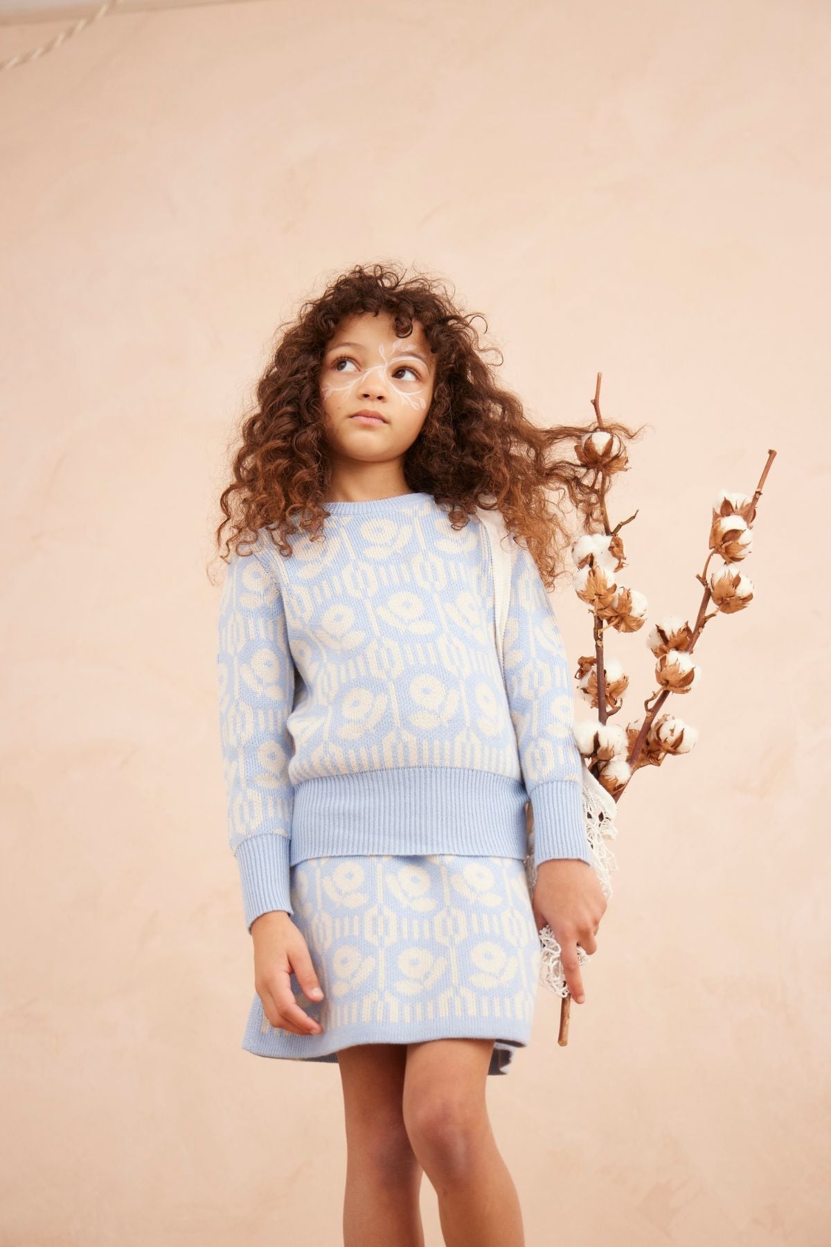 Flower Power Pencil Skirt | Sky