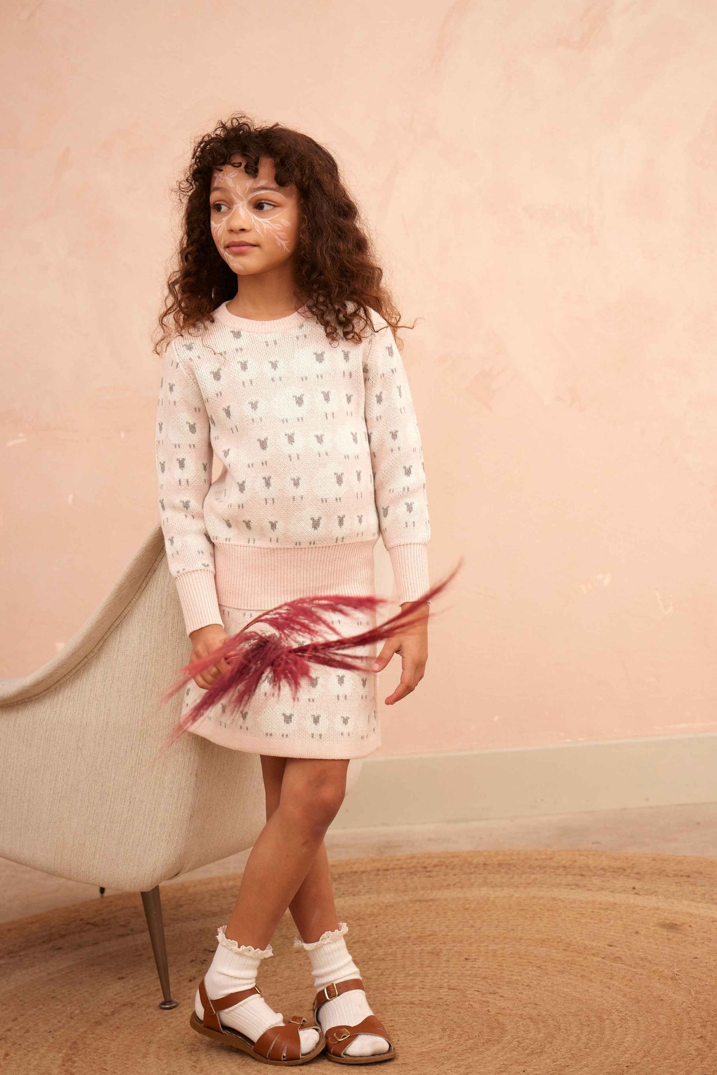 Little Bo Peep Jumper | Blush by MIKA & MILO, organic cotton, vetted by KIDDYKIND