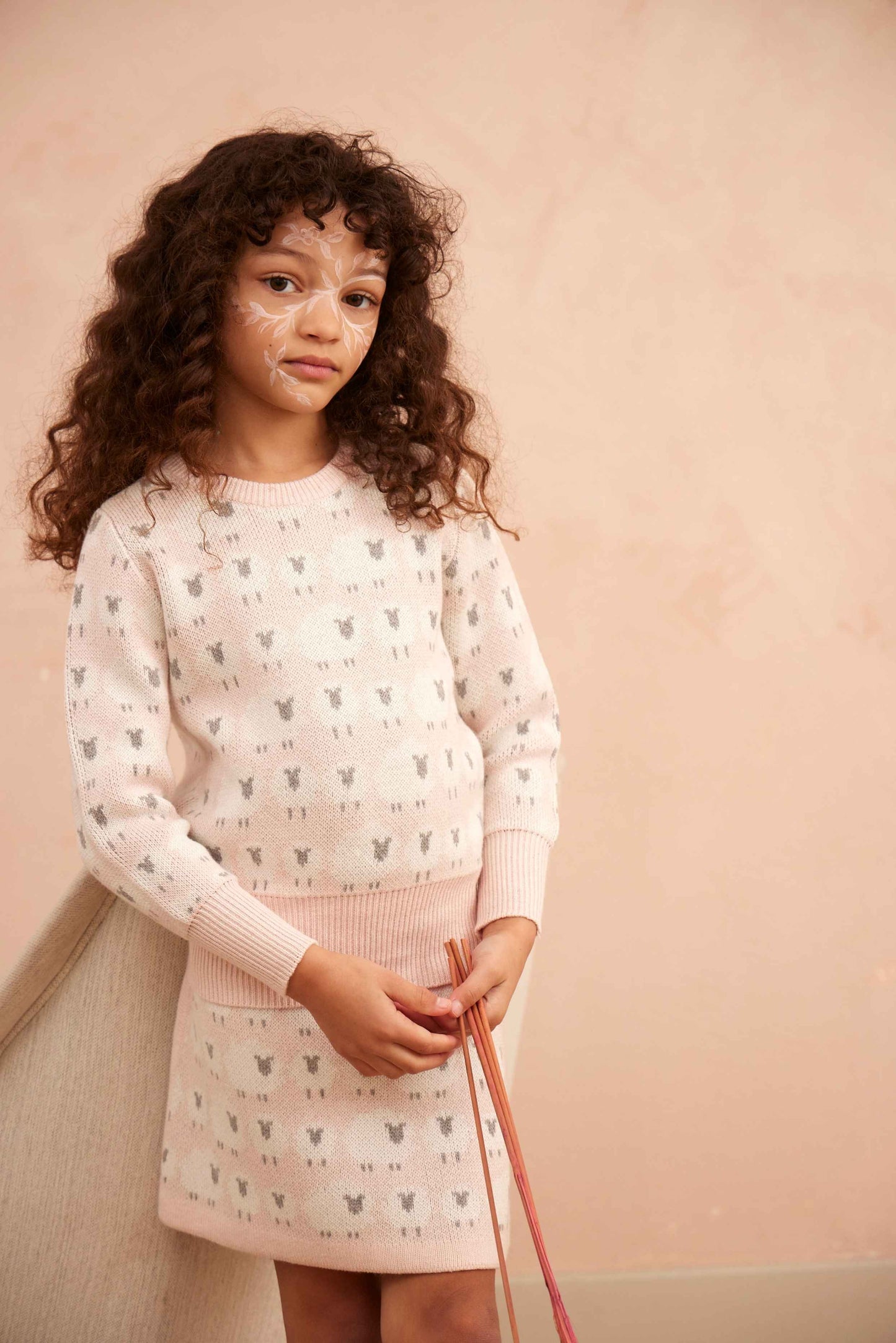 Little Bo Peep Pencil Skirt | Blush