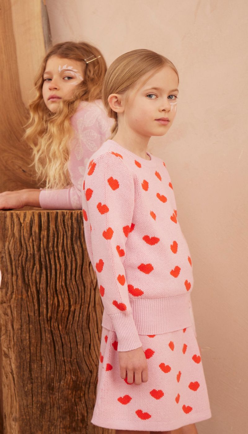 Love Hearts Jumper | Bubble Gum