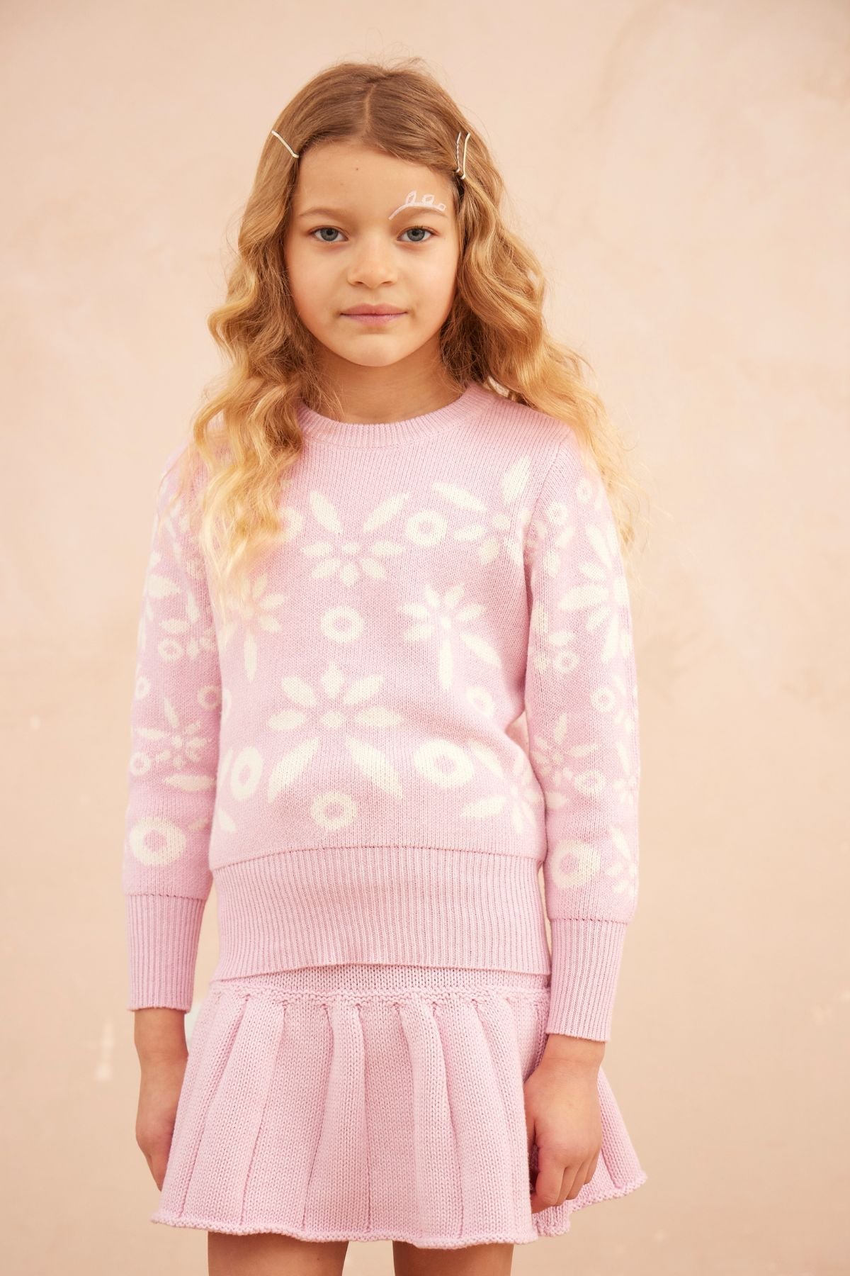 Pleated Tennis Skirt | Bubble Gum by MIKA & MILO, organic cotton, vetted by KIDDYKIND
