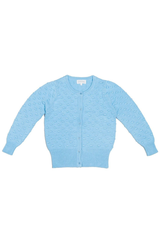 Popcorn Knit Cardigan | Sky